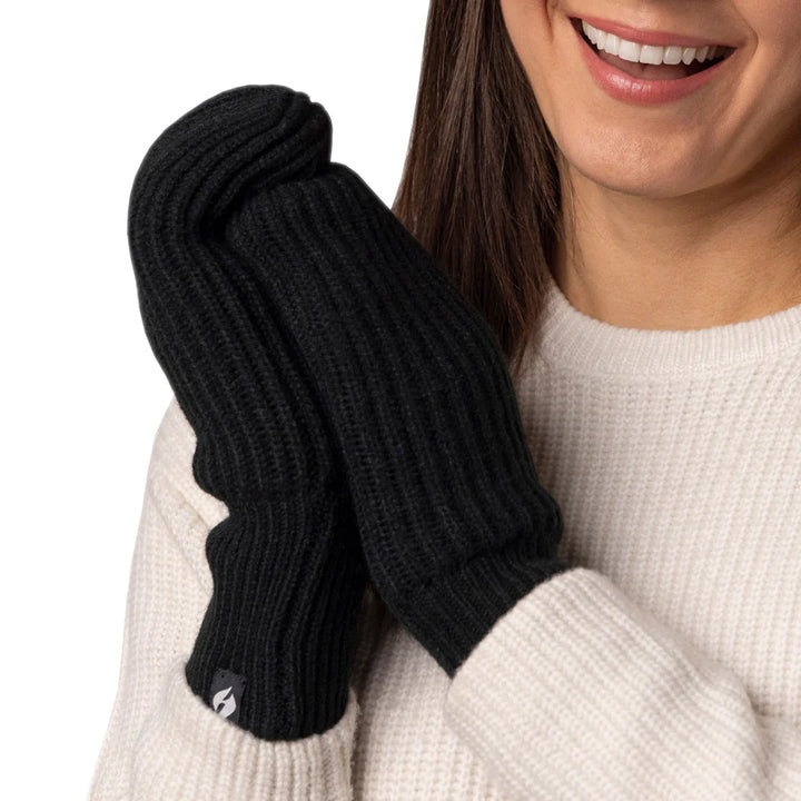 HEAT HOLDERS Unisex Marlin Ribbed Thermal Mittens