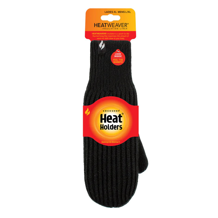 HEAT HOLDERS Unisex Marlin Ribbed Thermal Mittens