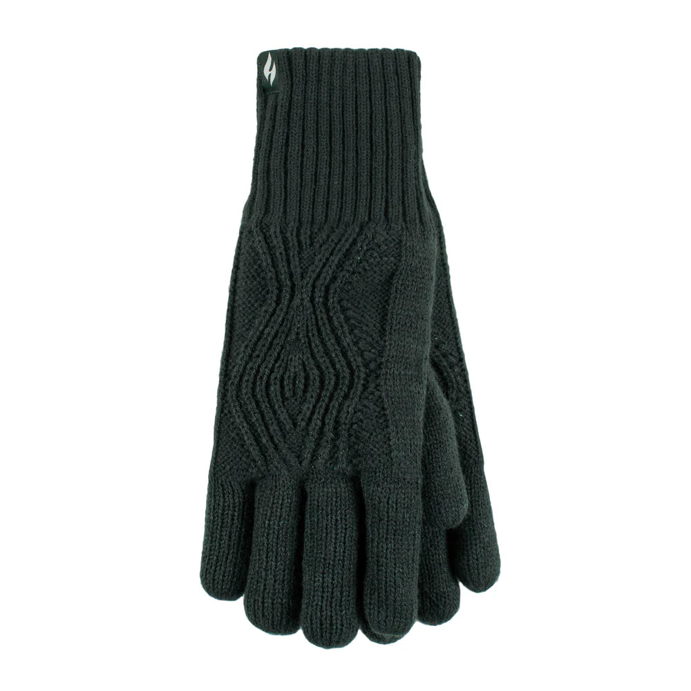 HEAT HOLDERS Tampere Cable Knit Thermal Gloves - Womens