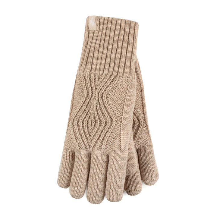 HEAT HOLDERS Tampere Cable Knit Thermal Gloves - Womens