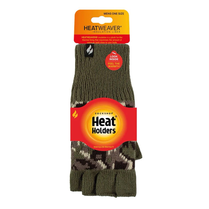 HEAT HOLDERS Limited Edition CAMO Fingerless Gloves - Men's