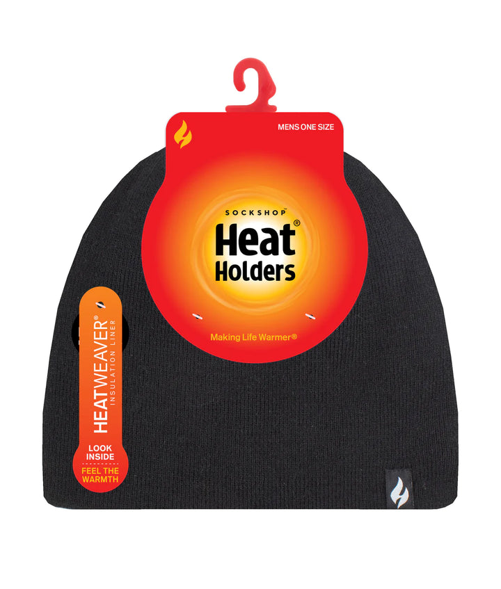 HEAT HOLDERS Rowan Flat Knit Thermal Beanie-Mens