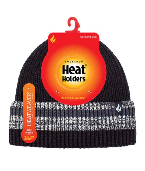 HEAT HOLDERS Men's Thermal Turn Over Cuff Arran Beanie