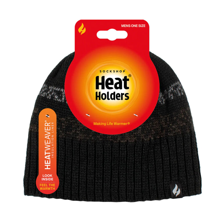 HEAT HOLDERS Mens Themal Block Stripe Roy Beanie