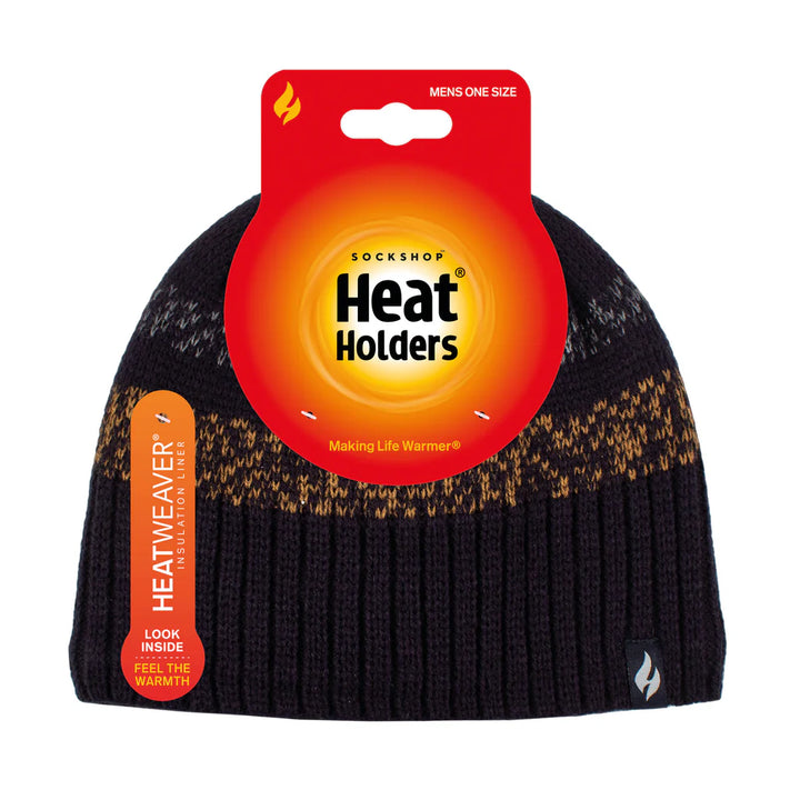 HEAT HOLDERS Mens Themal Block Stripe Roy Beanie