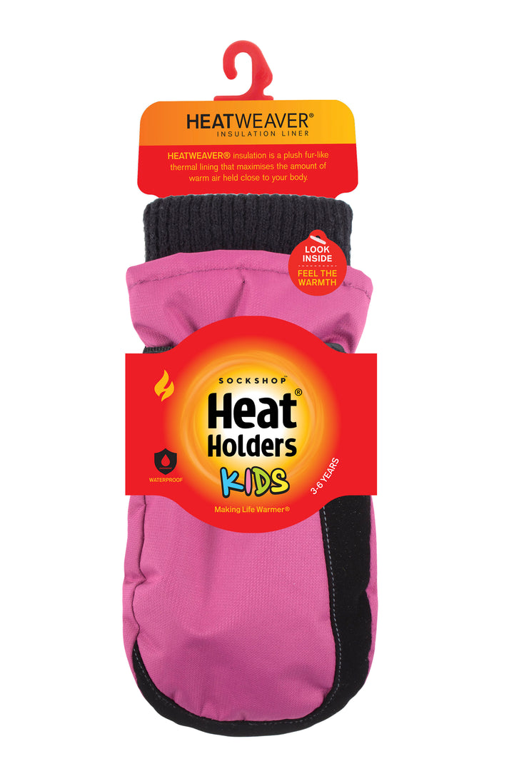 HEAT HOLDERS Kids Waterproof Snow Day Performance Mittens