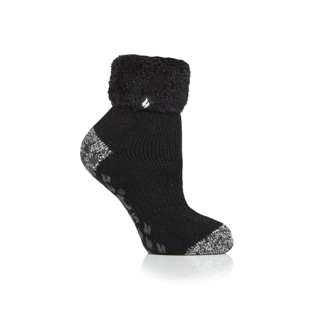 HEAT HOLDERS Kids Original Lounge Socks with Turnover Feather Top