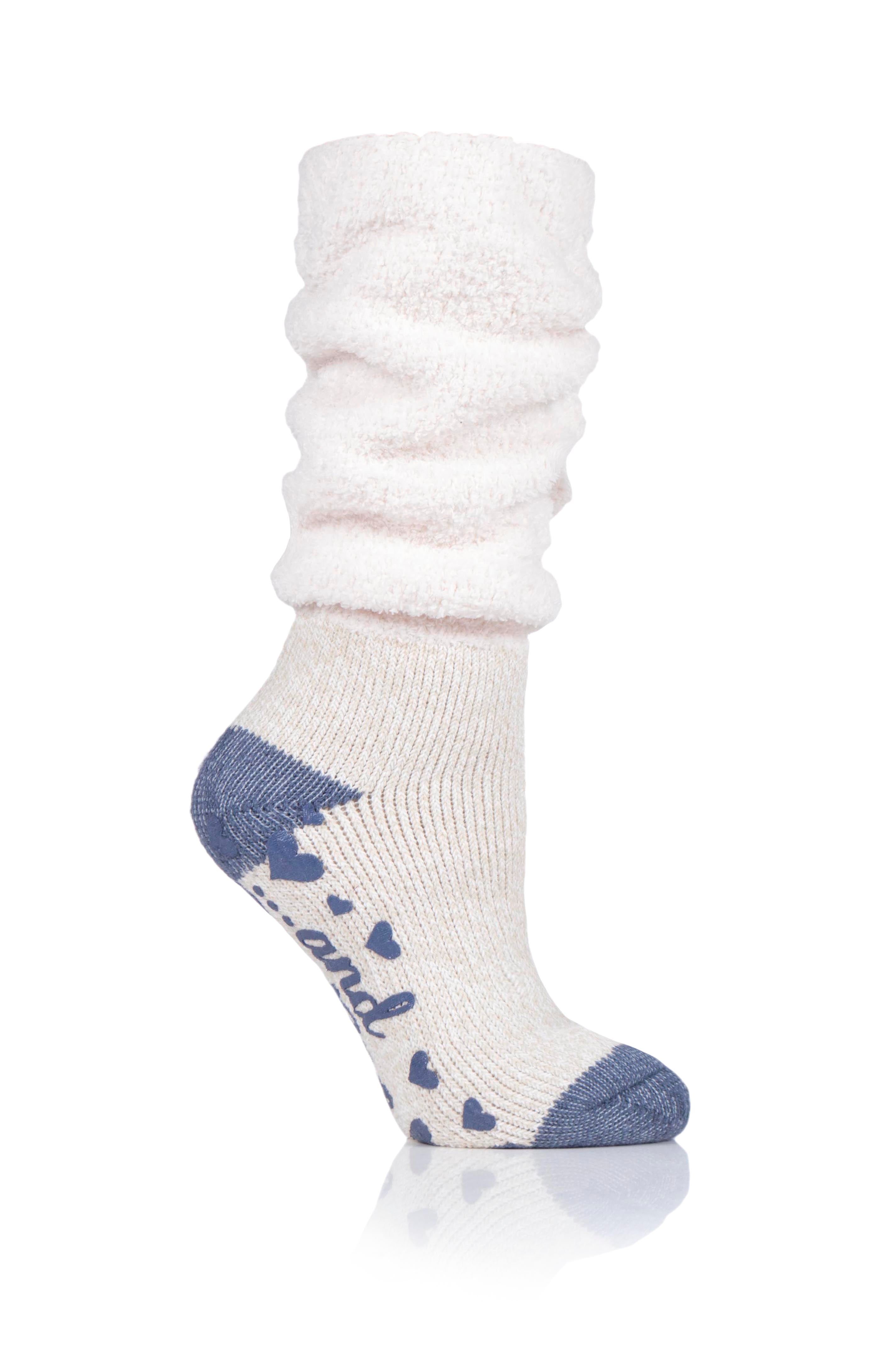 HEAT HOLDERS Lounge Slipper Socks With Comfy Slouch Top - Women's