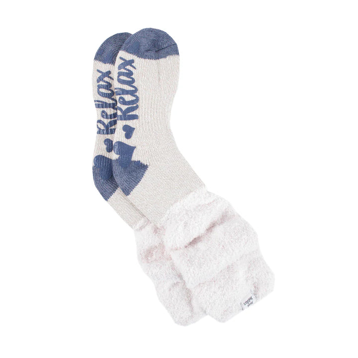 HEAT HOLDERS Lounge Slipper Socks With Comfy Slouch Top - Women's