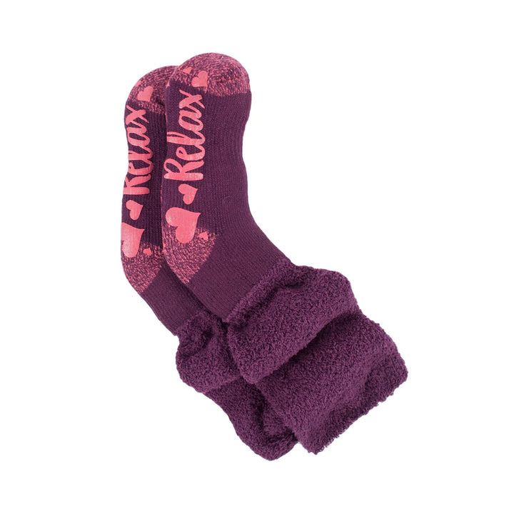 HEAT HOLDERS Lounge Slipper Socks With Comfy Slouch Top - Women's