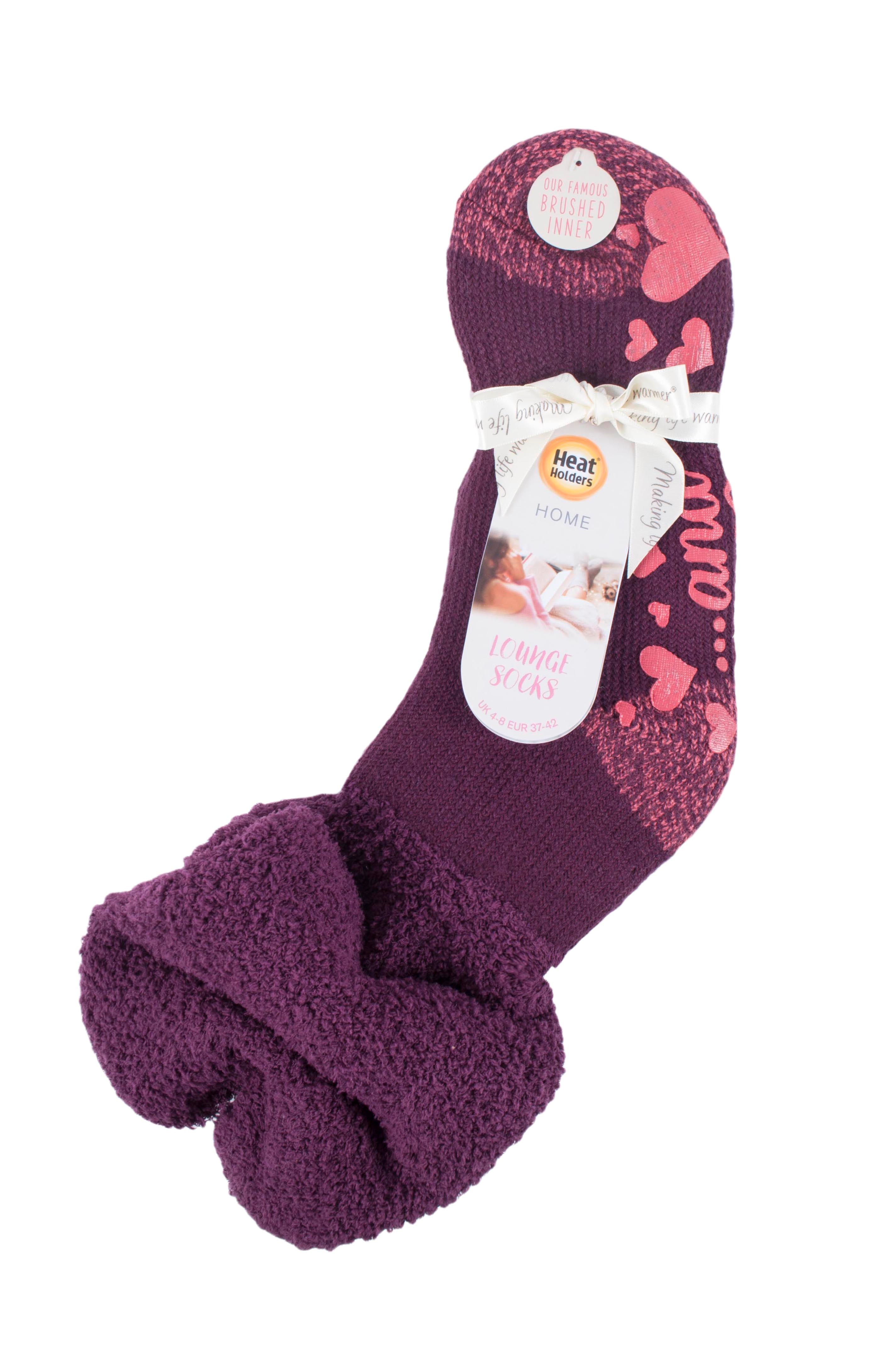 HEAT HOLDERS Lounge Slipper Socks With Comfy Slouch Top - Women's