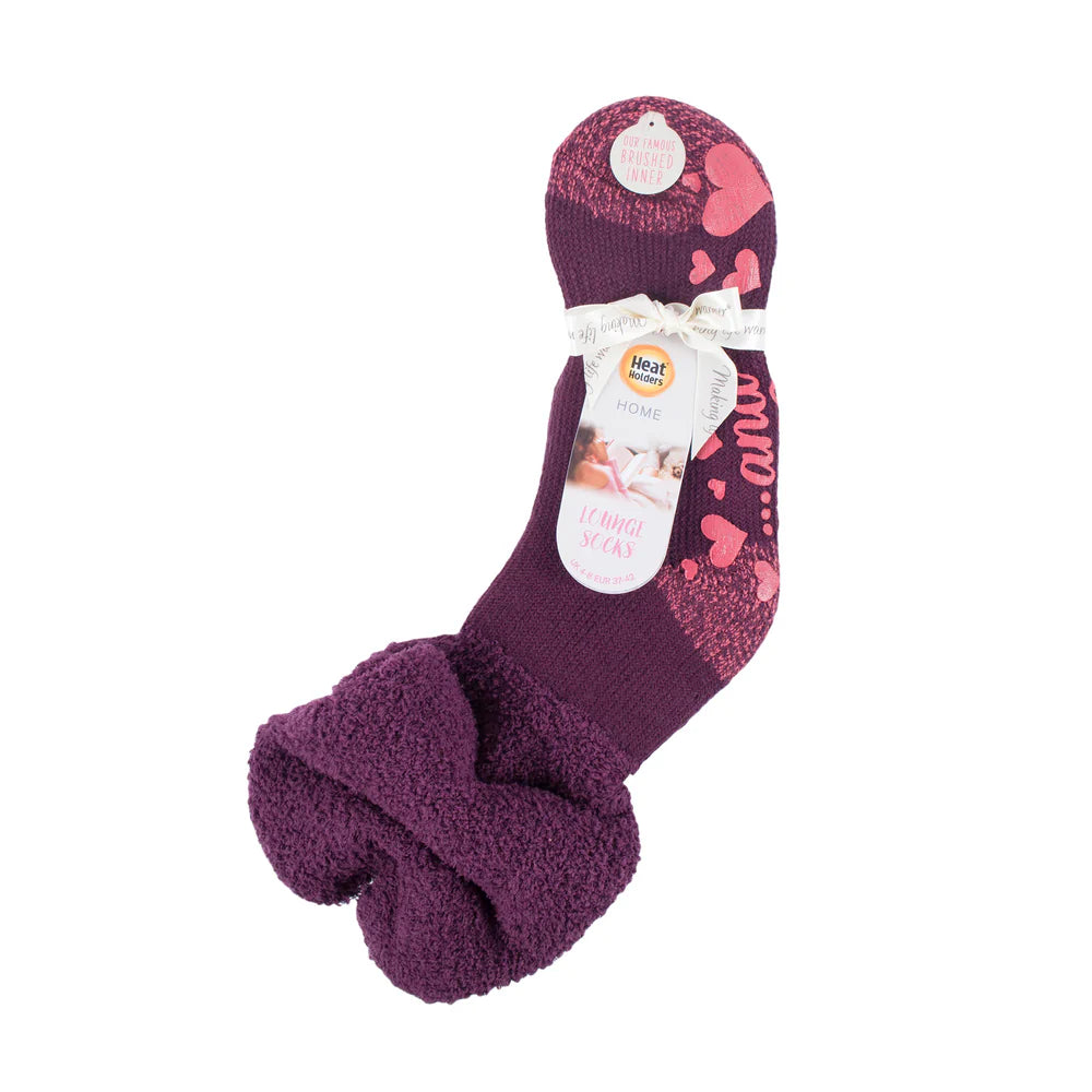 HEAT HOLDERS Lounge Slipper Socks With Comfy Slouch Top - Women's