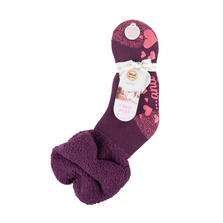 HEAT HOLDERS Lounge Slipper Socks With Comfy Slouch Top - Women's