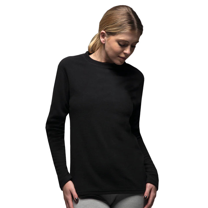 HEAT HOLDERS Original Black Base Layer Tops-Womens