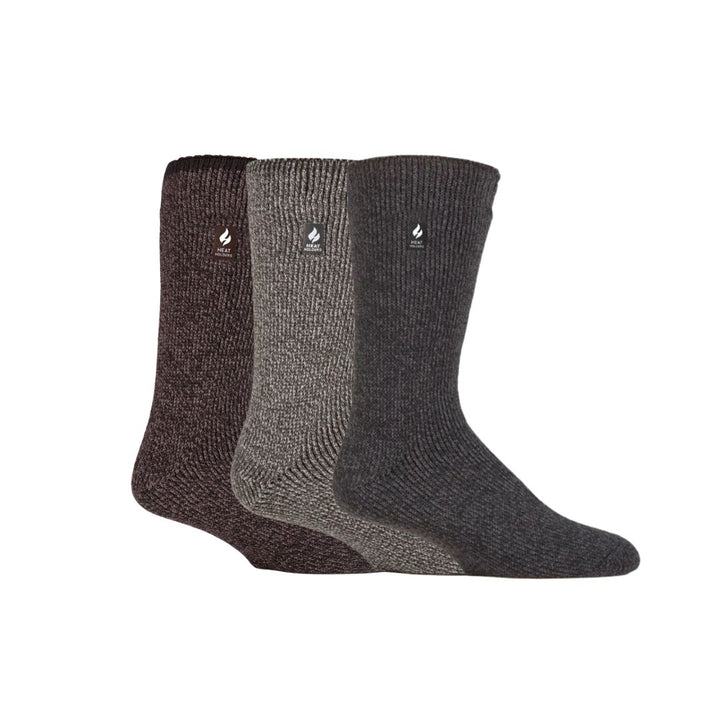 HEAT HOLDERS Original Thermal Mens Merino Wool Blend Sock - 3 Pair Bundle