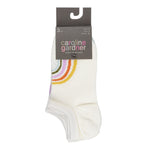 Load image into Gallery viewer, CAROLINE GARDNER 3PK Trainer Socks with Rainbows - Womens
