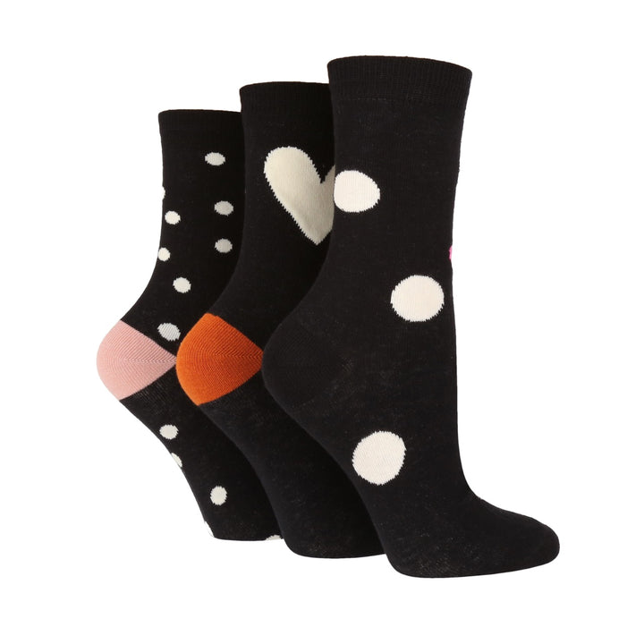 CAROLINE GARDNER 3PK PATTERNED COTTON SOCKS - Women's