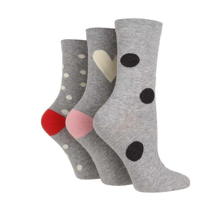 CAROLINE GARDNER 3PK PATTERNED COTTON SOCKS - Women's