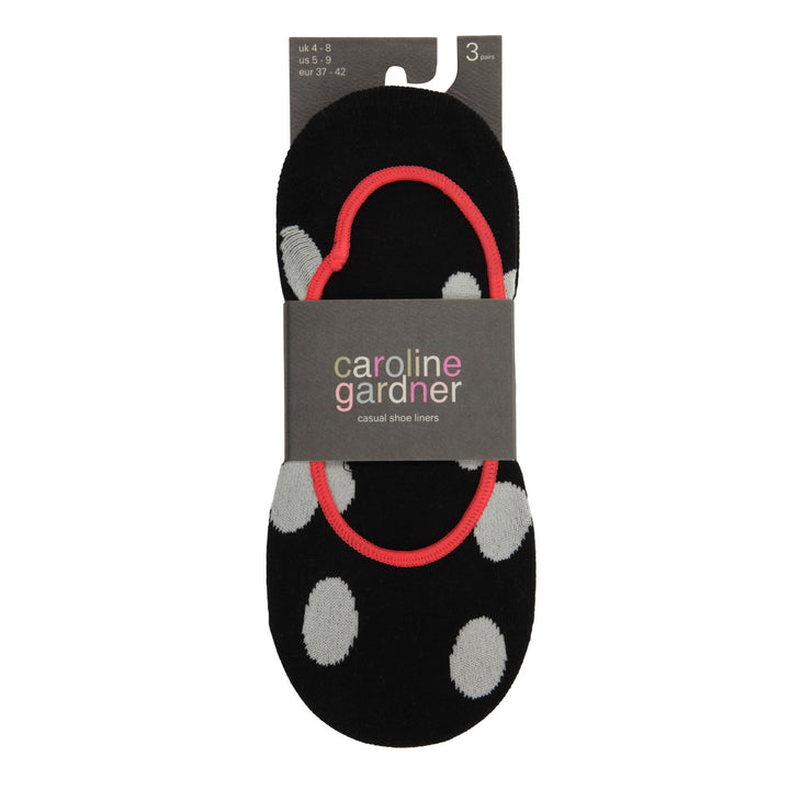 CAROLINE GARDNER 3PK Shoe Liner "No Show" Socks - Women's