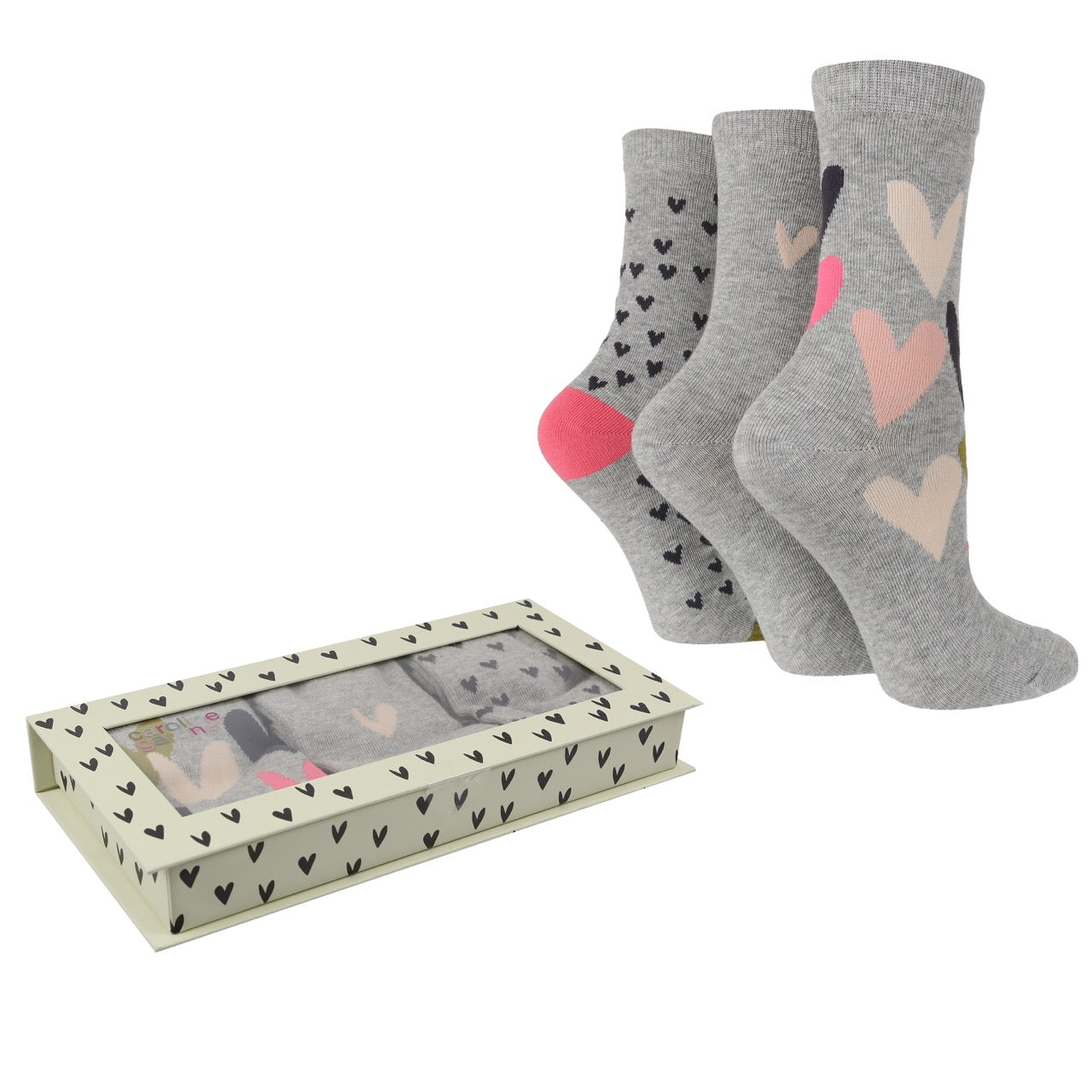 CAROLINE GARDNER 3PK Gift Boxed Cotton Socks - Women's