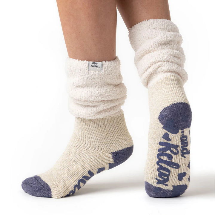 HEAT HOLDERS Lounge Slipper Socks With Comfy Slouch Top - Women's
