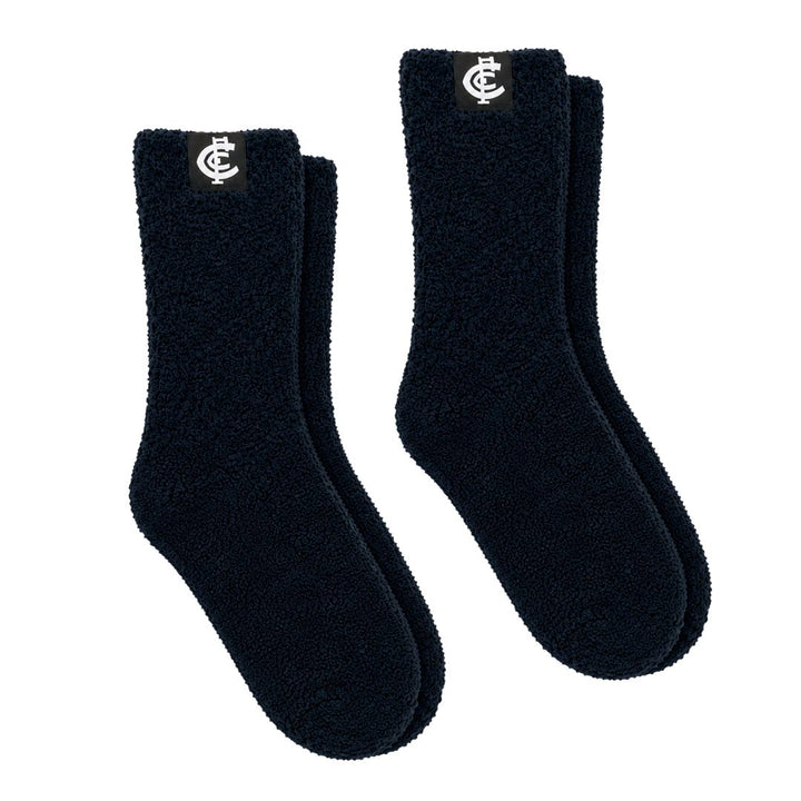 AFL Carlton Blues 2pk Bed Socks - Womens