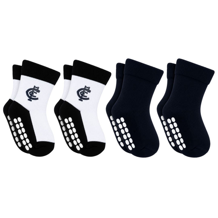 AFL Carlton Blues 4Pk Infant Socks
