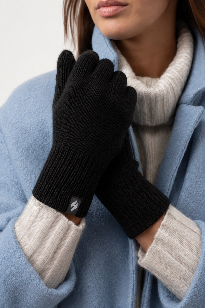HEAT HOLDERS Avila Flat Knit Thermal Gloves - Womens