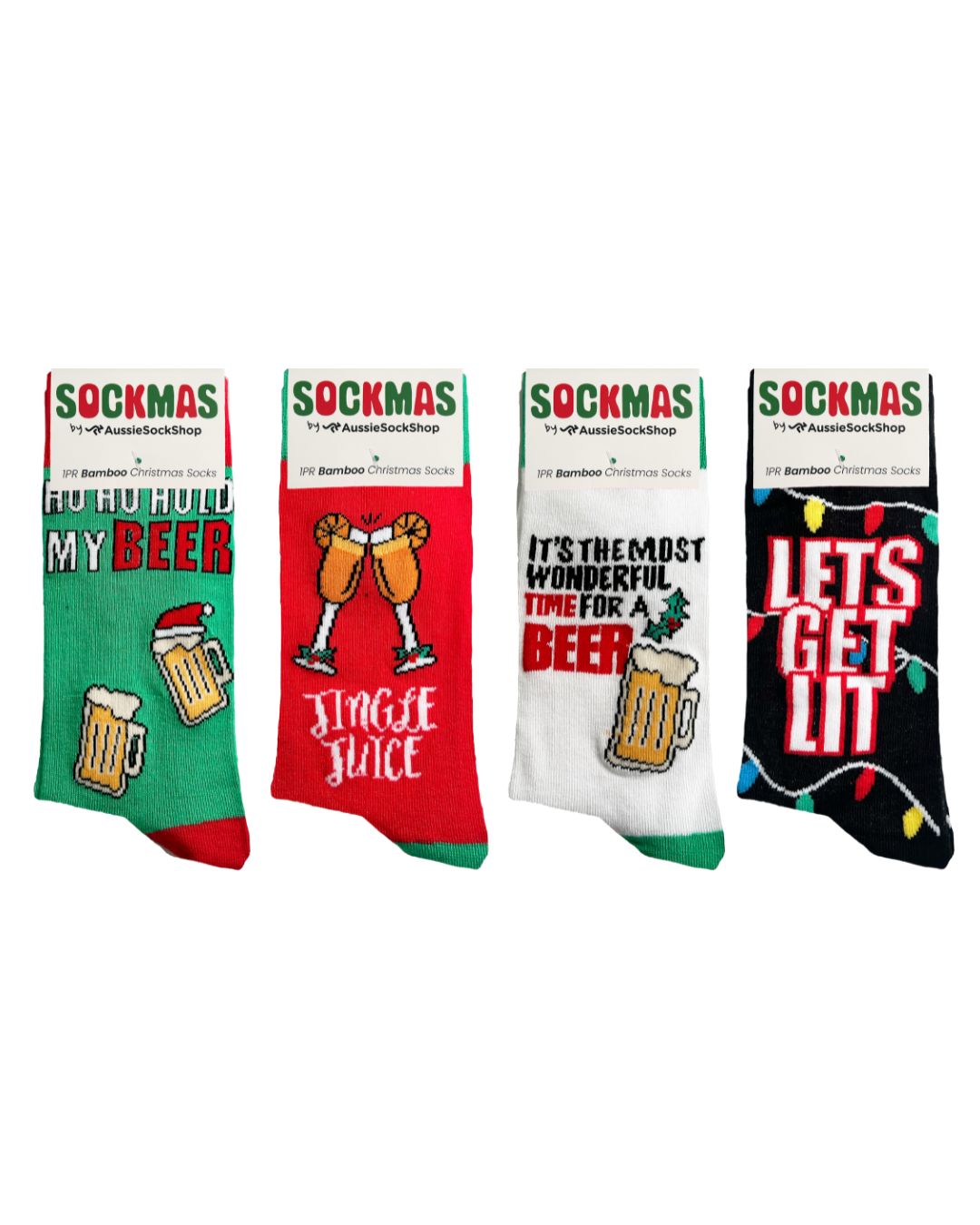 Aussie Sock Shop Sockmas 4PK Bamboo Christmas Socks