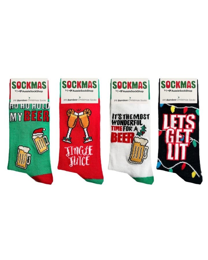 Aussie Sock Shop Sockmas 4PK Bamboo Christmas Socks