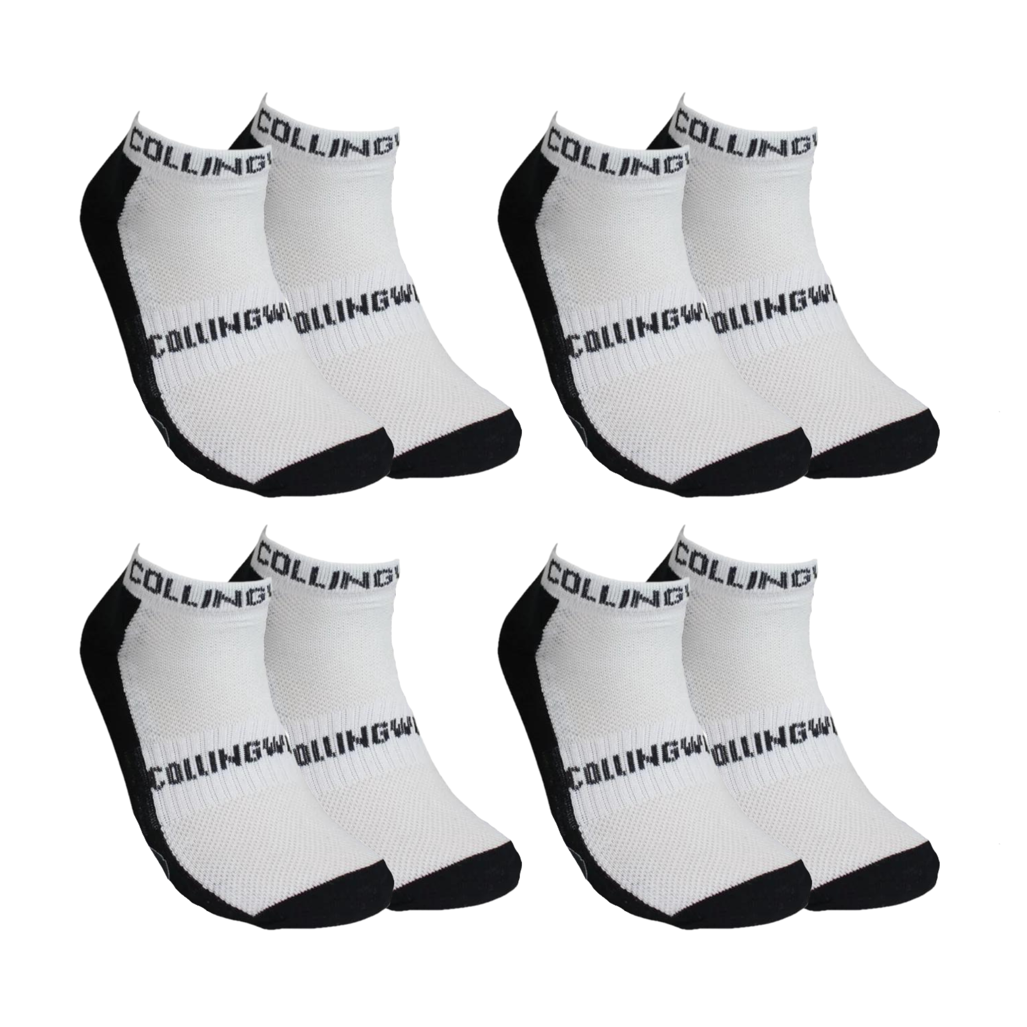 AFL Collingwood Magpies 4Pk High Performance Ankle Sports Socks