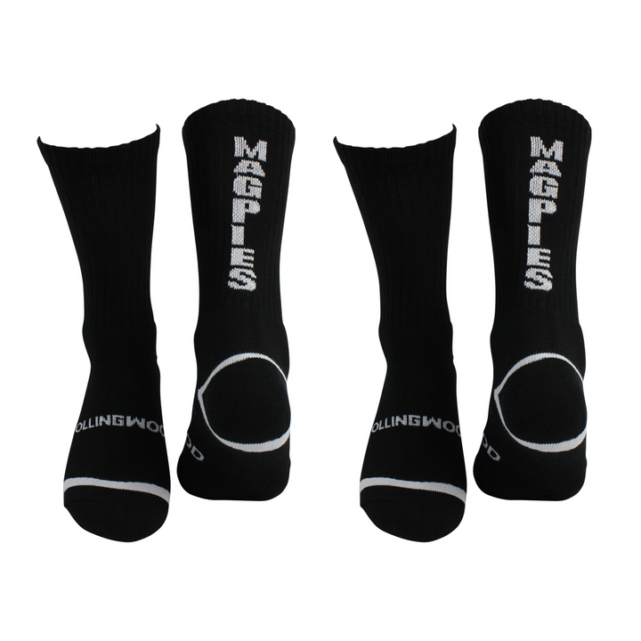 AFL Collingwood Magpies 2Pk Sport Crew Socks