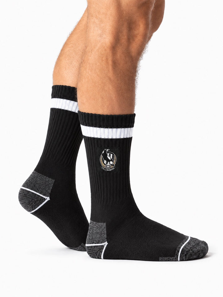AFL Collingwood Magpies 2pk Heavy Duty Work Sock