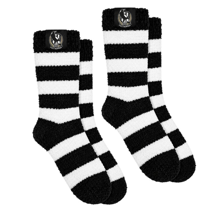AFL Collingwood Magpies 2Pk Bed Socks - Womens