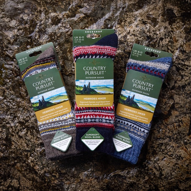 COUNTRY PURSUIT Hebrides Hiker Wool Boot Socks - Men's