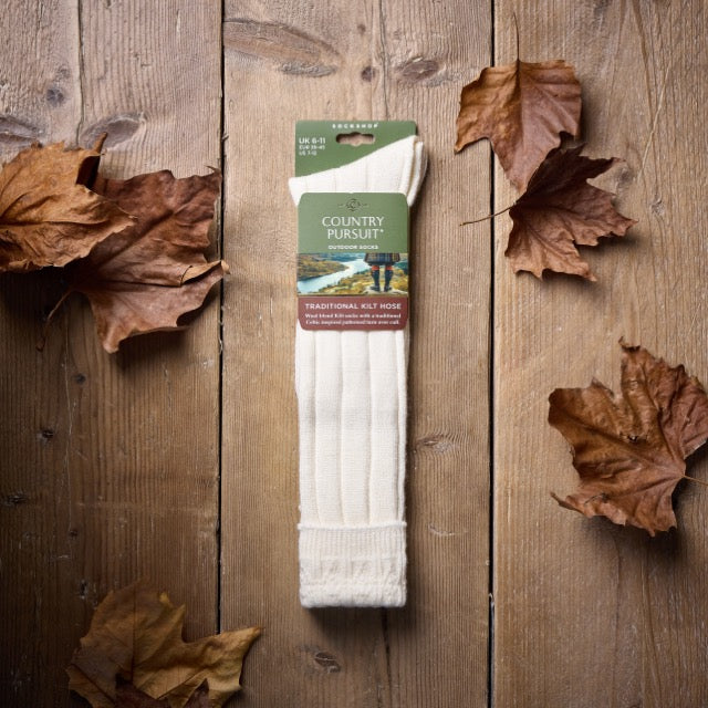 COUNTRY PURSUIT Long Wool Kilt Socks- Mens 6-11