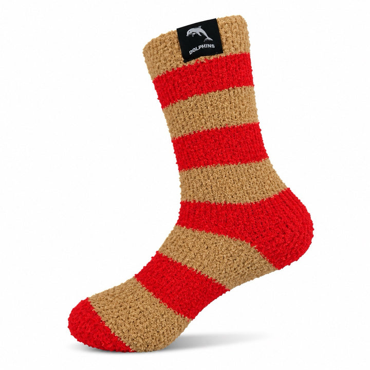NRL Dolphins 2Pk Bed Socks