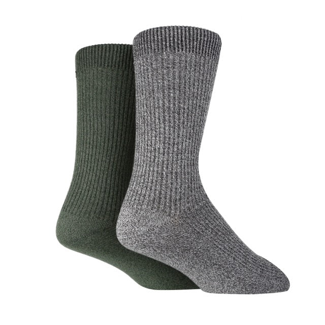 GLENMUIR Men's 2PK Bamboo Ribbed Leisure Boot Socks