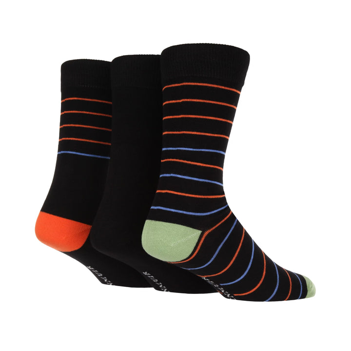 GLENMUIR 3PK Striped Bamboo Crew Socks - Men's  7-11