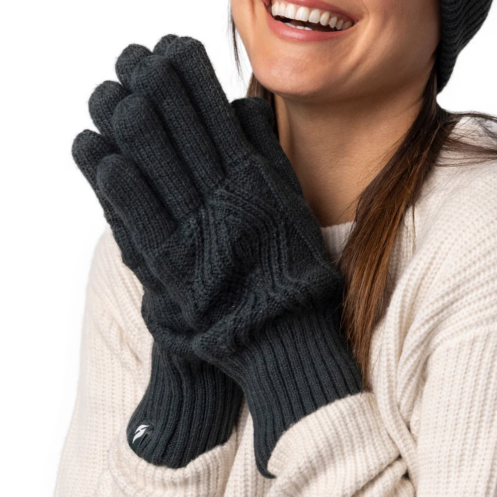 HEAT HOLDERS Tampere Cable Knit Thermal Gloves - Womens