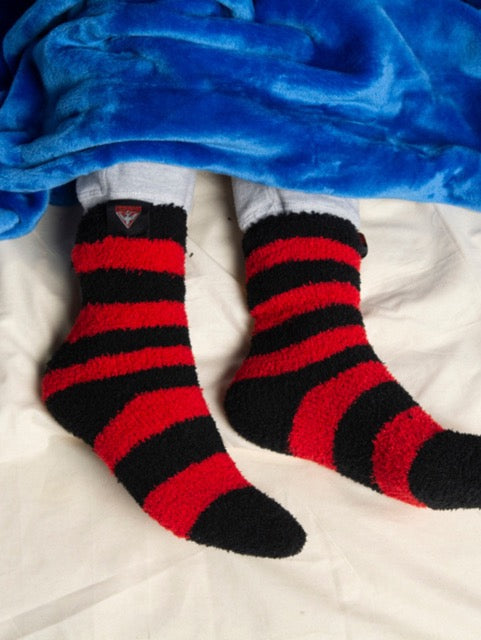 AFL Essendon Bombers 2Pk Bed Socks - Womens