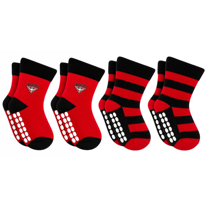 AFL Essendon Bombers 4PK Infant Socks