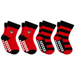 Load image into Gallery viewer, AFL Essendon Bombers 4PK Infant Socks
