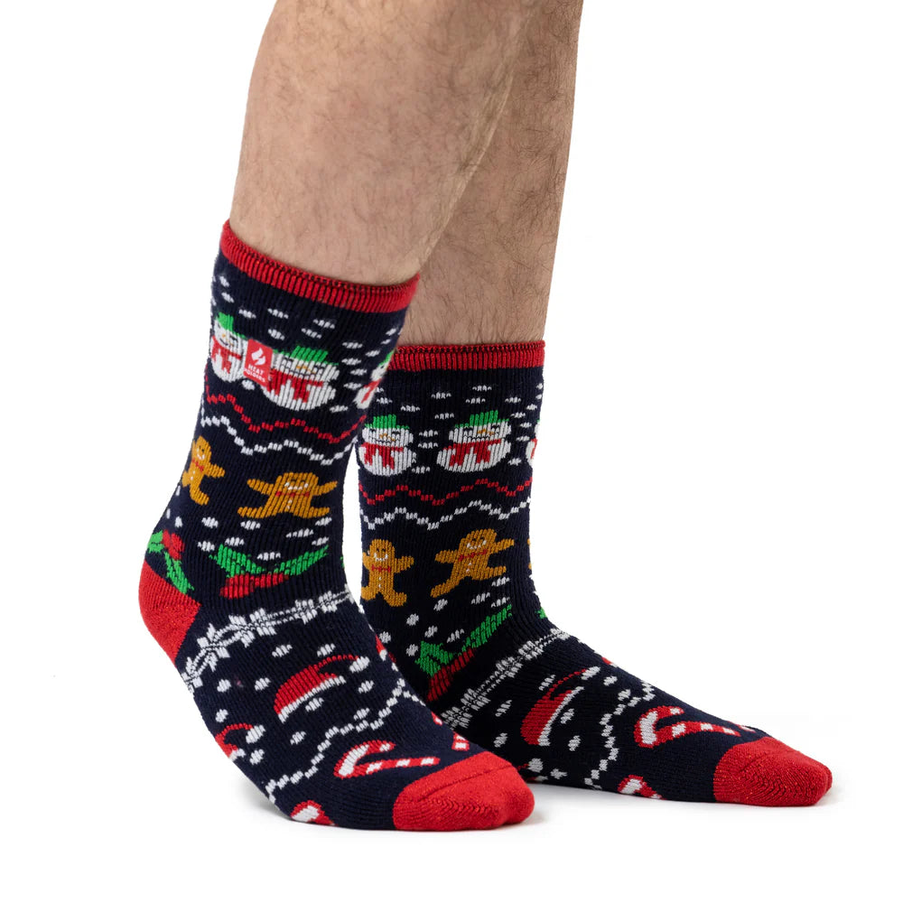 HEAT HOLDERS Lite Christmas Socks - Mens 6-11