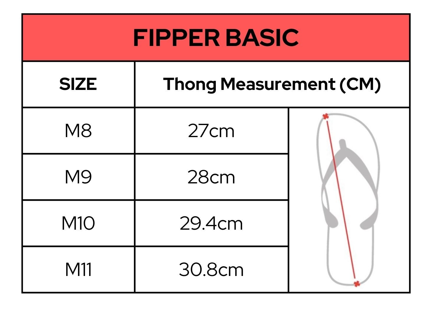 Fipper Basic Natural Rubber Thongs-Mens
