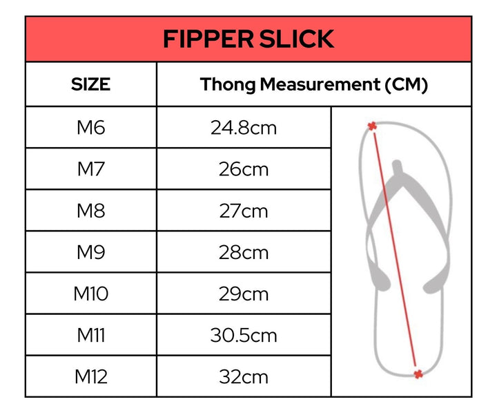 Fipper Slick Natural Rubber Thongs-Mens