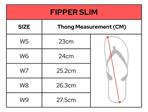 Fipper Slim Natural Rubber Thongs- Womens