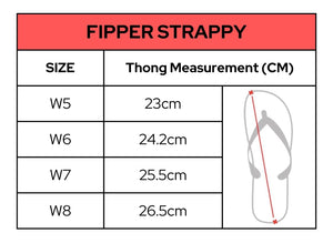 Fipper Strappy Natural Rubber Thongs-Womens