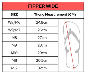 Fipper Wide Natural Rubber Thongs - Unisex (Men's sizing)