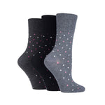 Load image into Gallery viewer, GENTLE GRIP 3PK Crew Socks Classic Fine Dots - Women&#39;s
